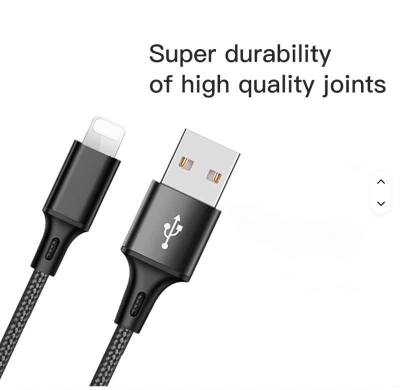 Braided Universal Fast Charging USB Cable – Durable Data Cable for iPhone 7/8/X/XS/11/12